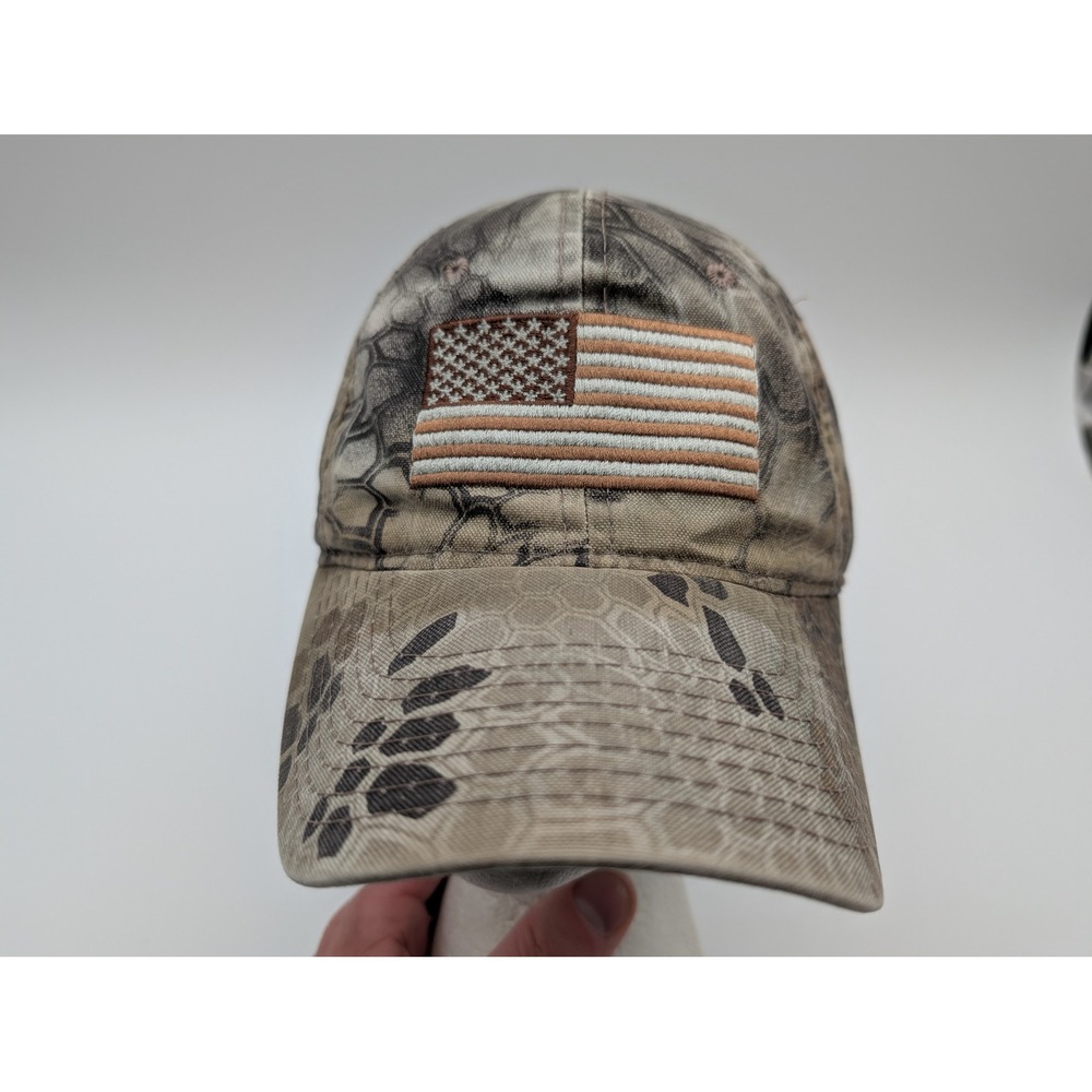 Outdoor Cap Kryptek Camo American Flag Hat Adjustable Q3 Moisture Management Hat